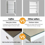 darrahopens Furniture > Bathroom Cefito Bathroom Vanity Mirror with Storage Cavinet - White