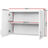 darrahopens Furniture > Bathroom Cefito Wall Cabinet Storage Bathroom Kitchen Bedroom Cupboard Organiser White
