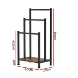 Darrahopens Furniture > Bathroom Devanti Freestanding Towel Rack 3 Tier Shelf Drying Storage Bathroom Home Black