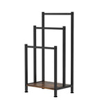 Darrahopens Furniture > Bathroom Devanti Freestanding Towel Rack 3 Tier Shelf Drying Storage Bathroom Home Black