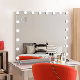 darrahopens Furniture > Bathroom Embellir Makeup Mirror with Light LED Hollywood Mounted Wall Mirrors Cosmetic