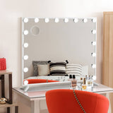 darrahopens Furniture > Bathroom Embellir Makeup Mirror with Light LED Hollywood Vanity Dimmable Wall Mirrors