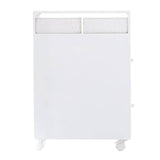 Darrahopens Furniture > Bathroom Removable Bathroom Side Cabinet Toilet Caddy with Storage Drawers- White