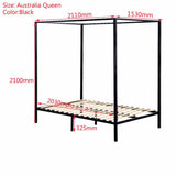 darrahopens Furniture > Bedroom 4 Four Poster Queen Bed Frame
