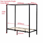 darrahopens Furniture > Bedroom 4 Four Poster Single Bed Frame