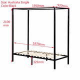 darrahopens Furniture > Bedroom 4 Four Poster Single Bed Frame