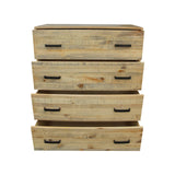 Darrahopens Furniture > Bedroom 4 Pieces Bedroom Suite Double Size in Solid Wood Antique Design Light Brown Bed, Bedside Table & Tallboy
