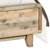 Darrahopens Furniture > Bedroom 4 Pieces Bedroom Suite King Size in Solid Wood Antique Design Light Brown Bed, Bedside Table & Tallboy