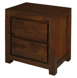 Darrahopens Furniture > Bedroom Amsterdam 2 Drawer Bedside Table (Mahogany)