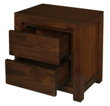 Darrahopens Furniture > Bedroom Amsterdam 2 Drawer Bedside Table (Mahogany)