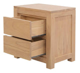 Darrahopens Furniture > Bedroom Amsterdam Solid White Cedar 2 Drawer Bedside (Natural)