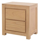 Darrahopens Furniture > Bedroom Amsterdam Solid White Cedar 2 Drawer Bedside (Natural)