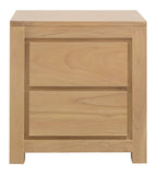 Darrahopens Furniture > Bedroom Amsterdam Solid White Cedar 2 Drawer Bedside (Natural)