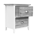 darrahopens Furniture > Bedroom Artiss 2x Bedside Table Nightstands 2 Drawers Storage Cabinet Bedroom Side Grey