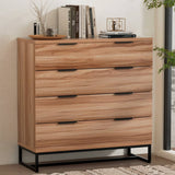Darrahopens Furniture > Bedroom Artiss 4 Chest of Drawers Cabinet Dresser Table Tallboy Storage Bedroom Rust Oak