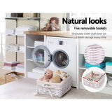 darrahopens Furniture > Bedroom Artiss 5 Basket Storage Drawers - White