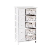 darrahopens Furniture > Bedroom Artiss 5 Basket Storage Drawers - White
