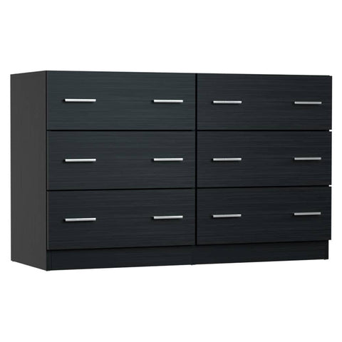 Darrahopens Furniture > Bedroom Artiss 6 Chest of Drawers Cabinet Dresser Table Tallboy Lowboy Storage Black
