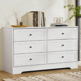 Darrahopens Furniture > Bedroom Artiss 6 Chest of Drawers Cabinet Dresser Table Tallboy Storage Bedroom White