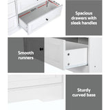 Darrahopens Furniture > Bedroom Artiss 6 Chest of Drawers Cabinet Dresser Table Tallboy Storage Bedroom White