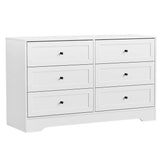 Darrahopens Furniture > Bedroom Artiss 6 Chest of Drawers Cabinet Dresser Table Tallboy Storage Bedroom White