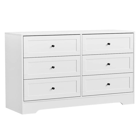 Darrahopens Furniture > Bedroom Artiss 6 Chest of Drawers Cabinet Dresser Table Tallboy Storage Bedroom White