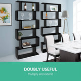 darrahopens Furniture > Bedroom Artiss 6 Tier Display Shelf - Black