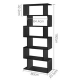darrahopens Furniture > Bedroom Artiss 6 Tier Display Shelf - Black