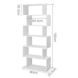 darrahopens Furniture > Bedroom Artiss 6 Tier Display Shelf - White