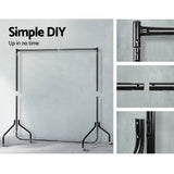 darrahopens Furniture > Bedroom Artiss 6FT Clothes Racks Metal Garment Display Rolling Rail Hanger Airer Stand Portable