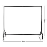 darrahopens Furniture > Bedroom Artiss 6FT Clothes Racks Metal Garment Display Rolling Rail Hanger Airer Stand Portable