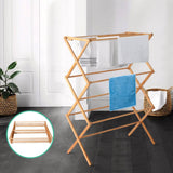 darrahopens Furniture > Bedroom Artiss Bamboo Clothes Dry Rack Folable Towel Hanger Laundry Drying