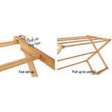 darrahopens Furniture > Bedroom Artiss Bamboo Clothes Dry Rack Folable Towel Hanger Laundry Drying