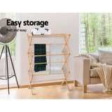 darrahopens Furniture > Bedroom Artiss Bamboo Clothes Dry Rack Folable Towel Hanger Laundry Drying