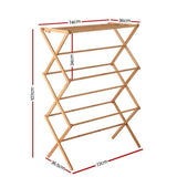 darrahopens Furniture > Bedroom Artiss Bamboo Clothes Dry Rack Folable Towel Hanger Laundry Drying