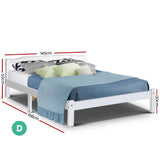 darrahopens Furniture > Bedroom Artiss Bed Frame Double Full Size Wooden Mattress Base Timber Platform