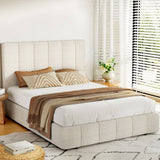 Darrahopens Furniture > Bedroom Artiss Bed Frame Double Size Beige TETTE