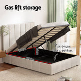 Darrahopens Furniture > Bedroom Artiss Bed Frame Double Size Beige TETTE