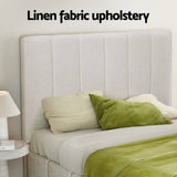 Darrahopens Furniture > Bedroom Artiss Bed Frame Double Size Beige TETTE