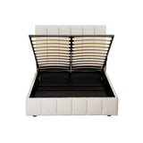 Darrahopens Furniture > Bedroom Artiss Bed Frame Double Size Beige TETTE