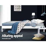 darrahopens Furniture > Bedroom Artiss Bed Frame Double Size Wooden Bed Base JADE Timber Foundation Mattress