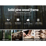 darrahopens Furniture > Bedroom Artiss Bed Frame Double Size Wooden Bed Base JADE Timber Foundation Mattress