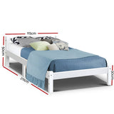 darrahopens Furniture > Bedroom Artiss Bed Frame King Single Size Wooden Mattress Base Timber Platform
