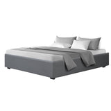 darrahopens Furniture > Bedroom Artiss Bed Frame King Size Gas Lift Base With Storage Platform Grey Fabric Toki Collection