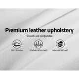 darrahopens Furniture > Bedroom Artiss Bed Frame King Size Gas Lift Base With Storage White Leather Tiyo Collection