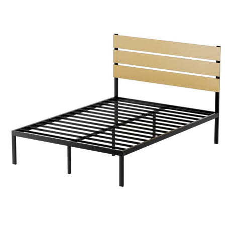 Darrahopens Furniture > Bedroom Artiss Bed Frame Metal Bed Base Double Size Platform Foundation Black PAULA