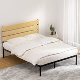 Darrahopens Furniture > Bedroom Artiss Bed Frame Metal Bed Base Queen Size Platform Foundation Black PAULA
