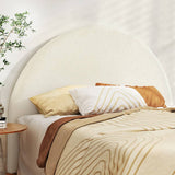 Darrahopens Furniture > Bedroom Artiss Bed Frame Queen Size Bed Head Boucle Headboard Bedhead Base GREI White