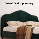 Darrahopens Furniture > Bedroom Artiss Bed Frame Queen Size Velvet Dark Green OLAN
