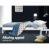 darrahopens Furniture > Bedroom Artiss Bed Frame Queen Wooden Bed Base Frame Size Timber Mattress Platform